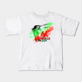 CAN 2024. YES YOU CAN. MOROCCO FOOTBALL Kids T-Shirt